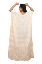 Tea tie dye kaftan dress natural hand dying with tea sustainable kaftan clothing