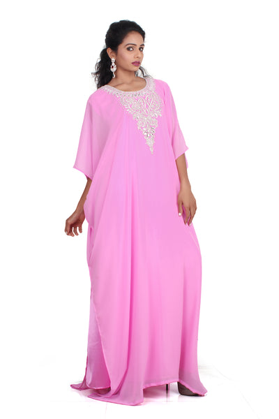 pink beach kaftan