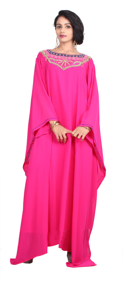 pink kaftan dress