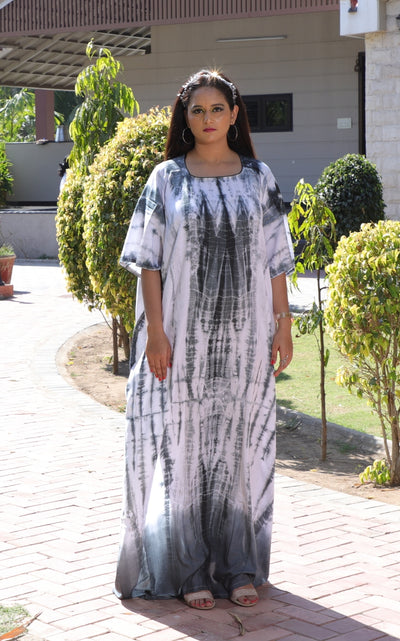 Natural hand dyed caftan long tie dye kaftans