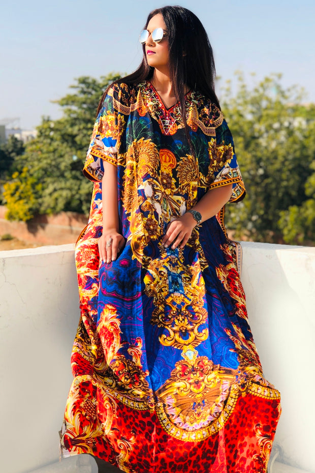 Long kaftan dresses online designer beach wear caftan cover ups