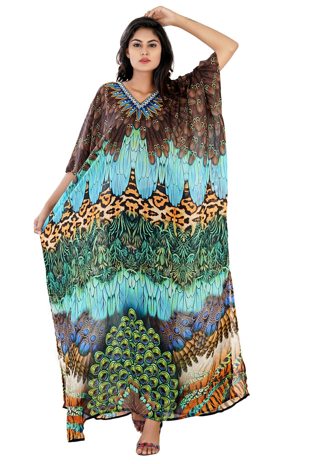 navy kaftan dress