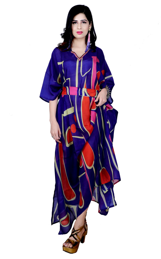 rainbow color maxi dress