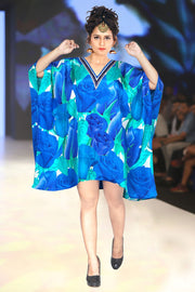 Silk kaftan tunic for women caftan for ladies beach wear floral print silk dress