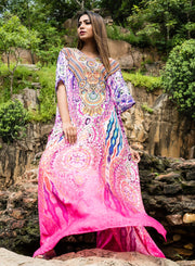 designer silk kaftan