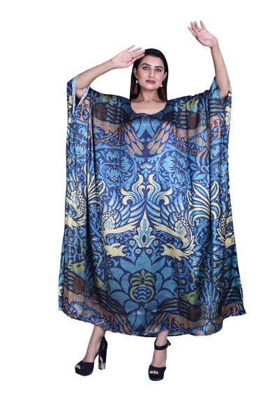 Silk Satin Kaftan Lounge Wear Beach Cover Up Kaftans Gift for her