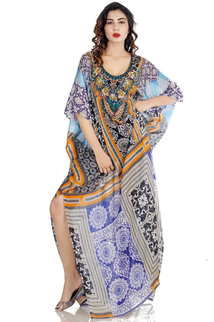 Party Wear Dress Silk Beachwear Silk Kaftan Silk Kaftan