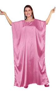 Party wear Plain Long satin caftan Dress resort wear for women