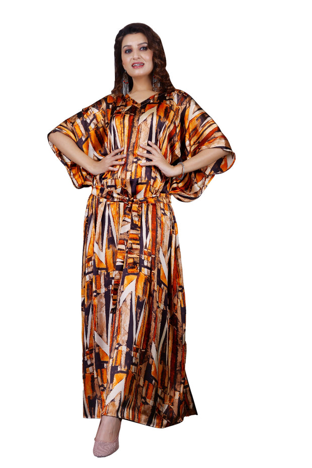 Luxury Silk Kaftan Dress Full Length Women Plus Size silk caftans