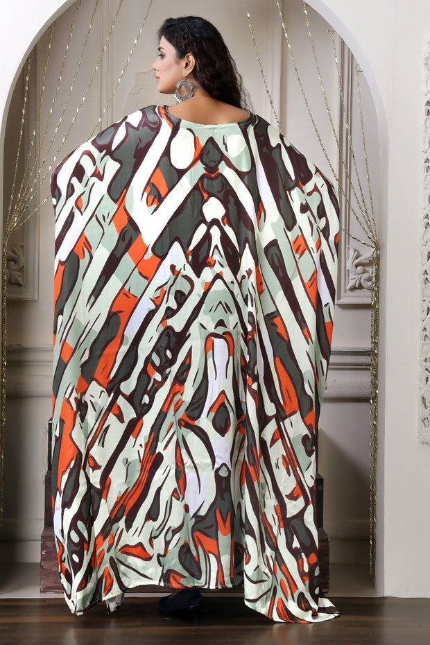 Luxurious Silk Kaftan Evening Dress Plus Size Spring Dress Holiday Party Kaftan
