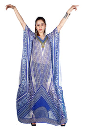 blue kaftan dress
