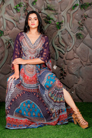 Embellished plus size kaftan womens Designer Print kaftan regular wear caftan