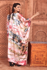 Tie Dye pattern Evening Party wear kaftan dress Caftan Loungewear silk Kaftan