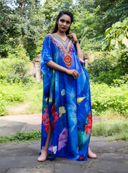 blue kaftan dress