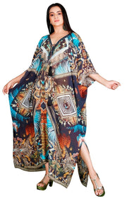 Butterfly Kaftan Plus Size Silk Kaftan Long Dress Kaftan Boho Dress Gift