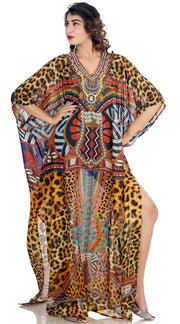 animal print kaftan