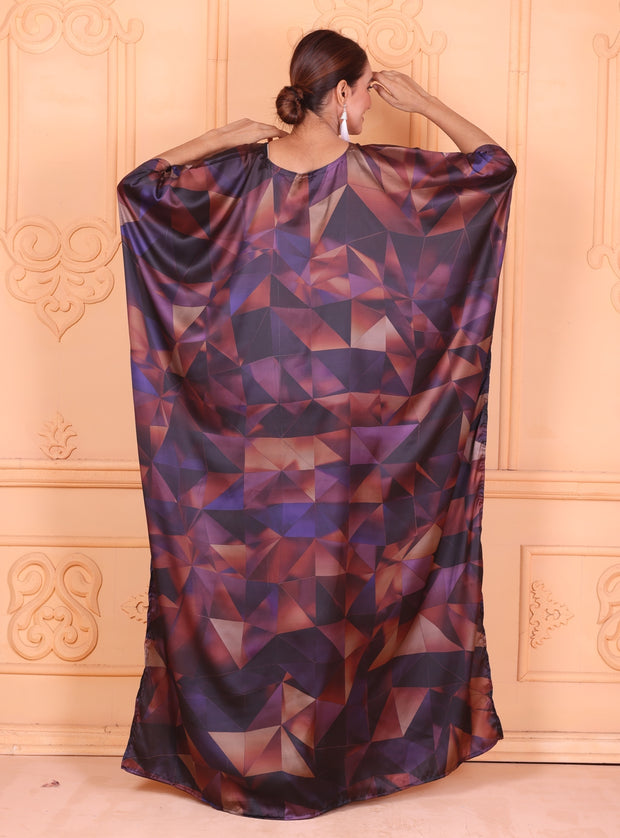 Geometric Print Cruise wear kaftan evening kaftan party wear luxury caftan