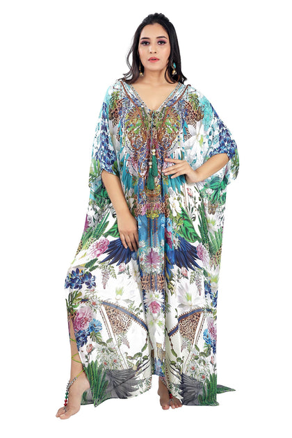 Best Silk Floral Print Kaftan, Buy Floral Caftan for women, Word's best ...