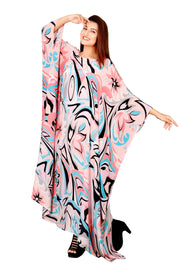 Cool and Flowing Style Silk Kaftan Womens Luxury Caftan Beautiful Long Kaftan