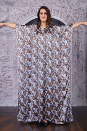 Full length Kaftan animal print Kaftan for Women beach wear cover up