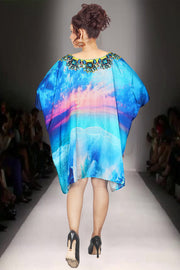 Sea shore Printed Kaftan Online Best short Caftan dress for women