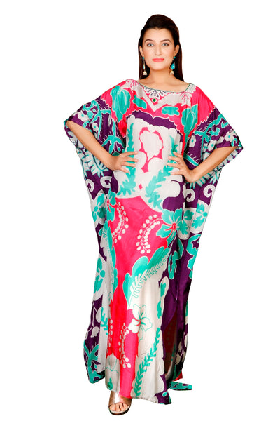 embellish silk kaftan