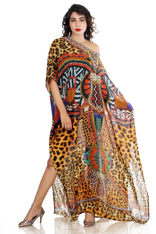 animal print kaftan