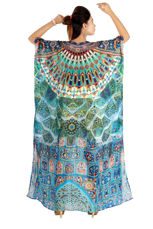 beaded kaftan dress