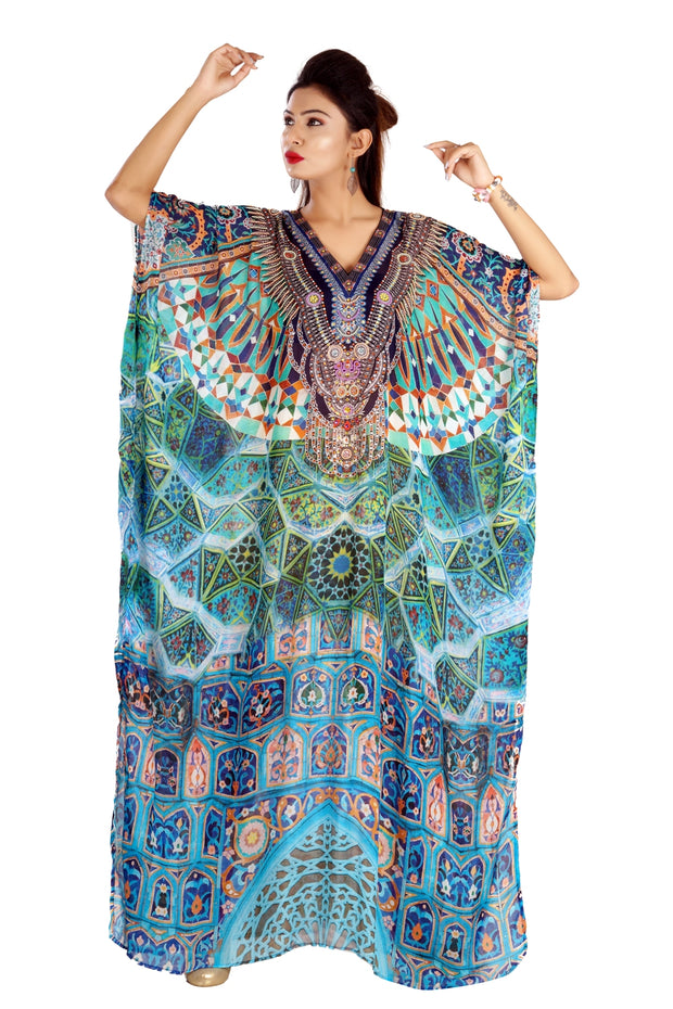 full length beach kaftan