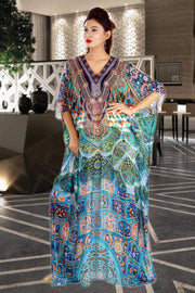 printed kaftan dress
