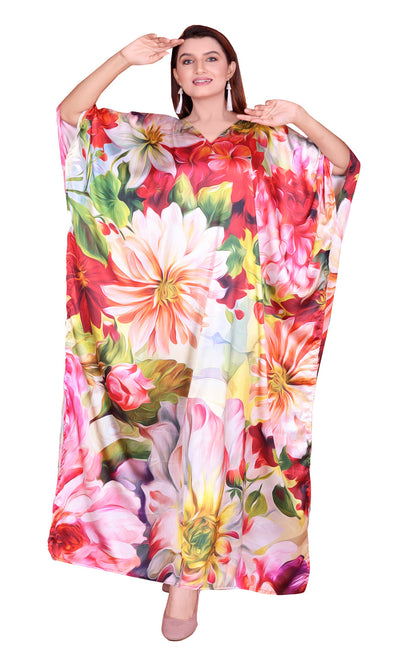 Plus Size Kaftan Resort Wear Silk Caftan maxi dress long Non sheer kaftan