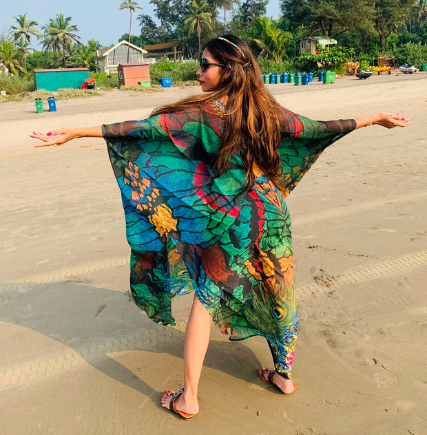 Buoyant Kaftan gown of Animal Skin Print cruise wear holidays kaftans