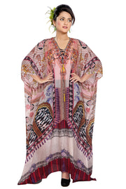 Lace Up Silk Kaftan Vintage Style plus size Beautiful Caftan Dress