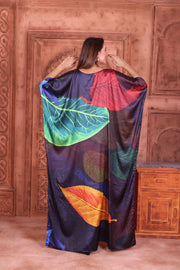 Silk Plus Size Kaftan Custom Length Floral Kaftan Beach Wear Full Length Kaftan