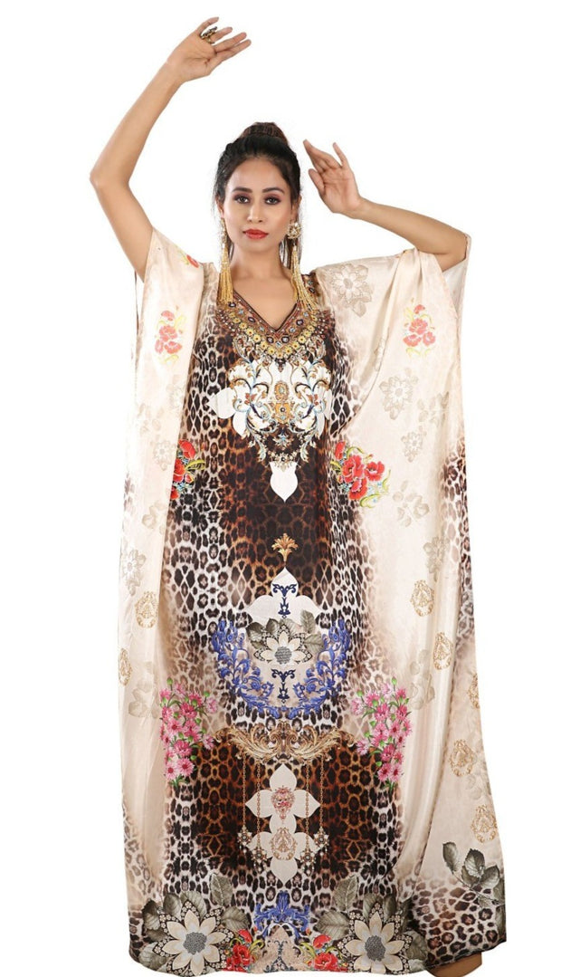 Plus Size Kaftan Long Designer Silk Kaftan Long Kaftan dress for women
