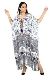 Floral print lace up kaftan plus size caftan dress women kaftan dress