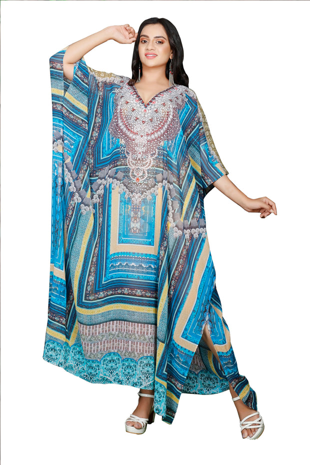 Casual wear kaftan for woman plus size kaftan petite Embellished kaftan