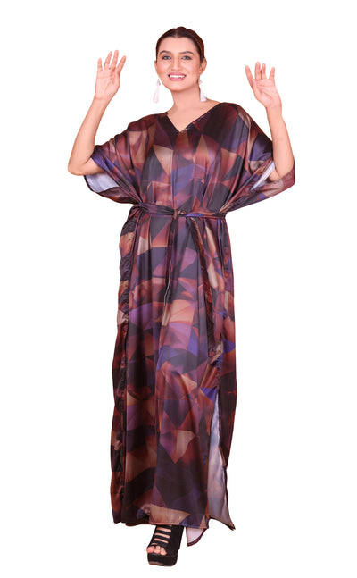 Geometric Print Cruise wear kaftan evening kaftan party wear luxury caftan