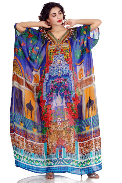 lace kaftan dress