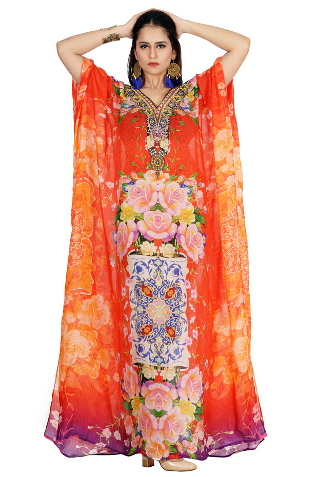 floral print kaftan