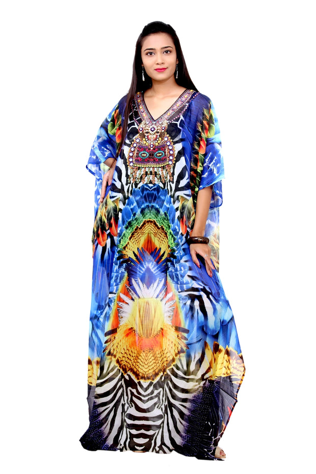 embroidered kaftan dress