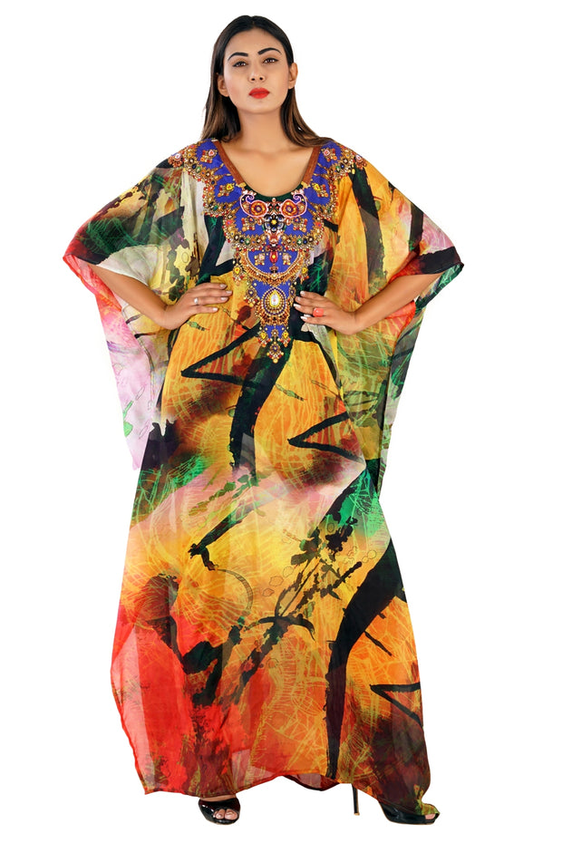 kaftan wrap dress