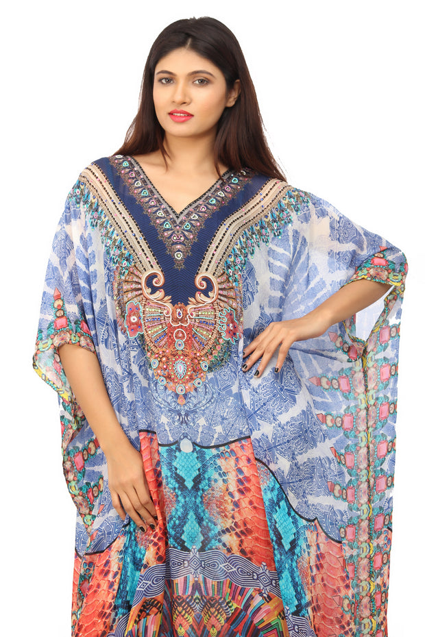 silk long kaftan dresses