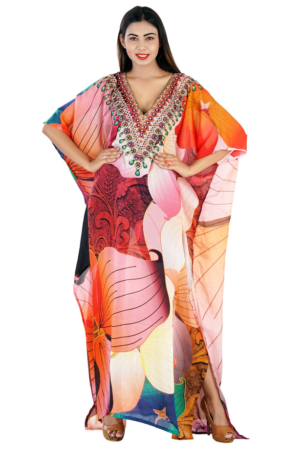 kaftan sleeve dress