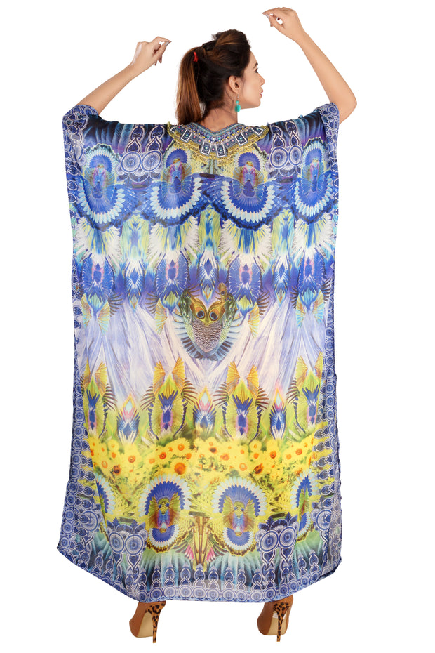 embroidered kaftan dress