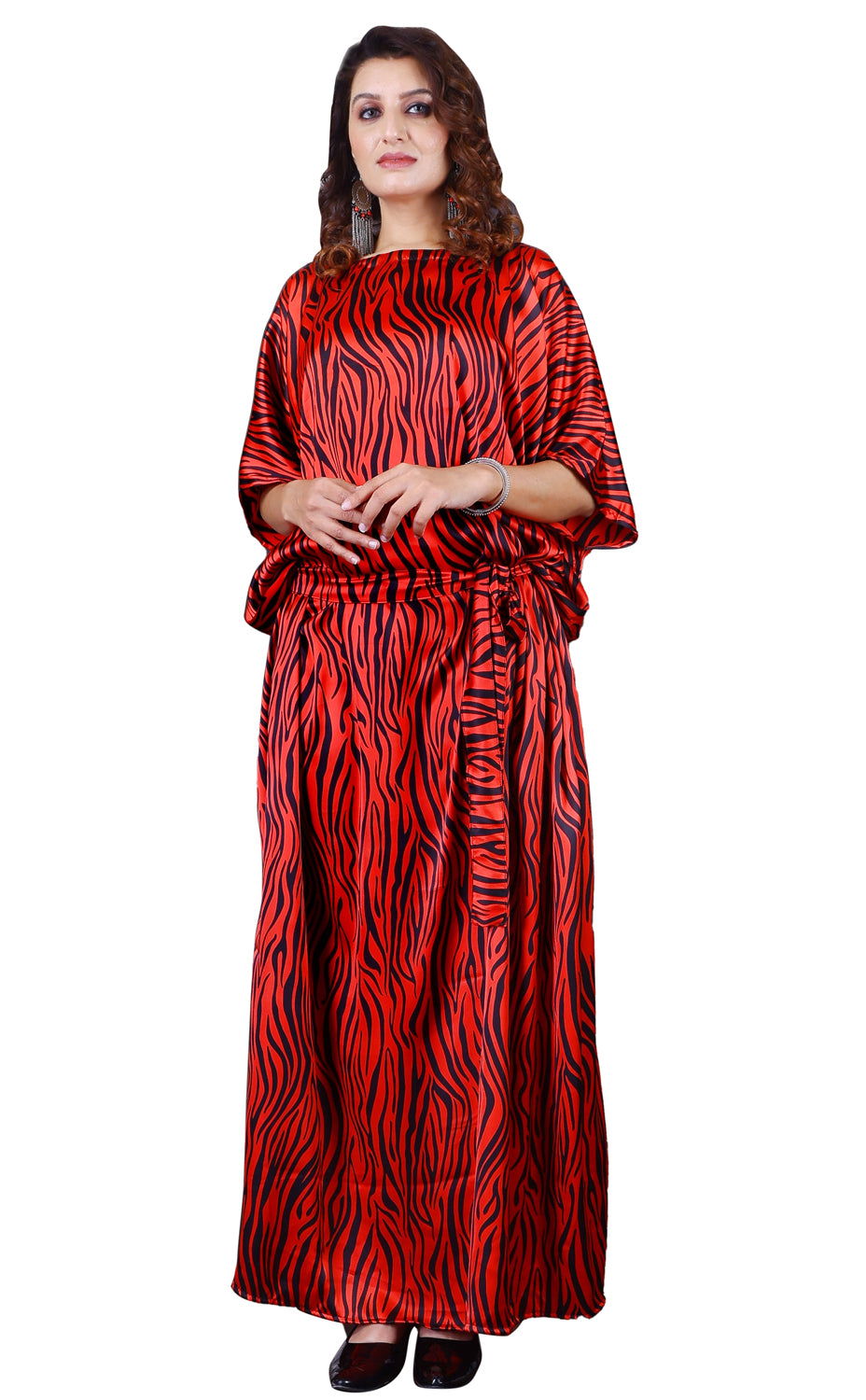 strapless open back dress Plus Size Red caftan Dress Silk Kaftan Dress Women long Silk kaftan