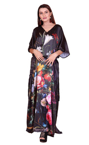 Resort Wear Lounge Wear silk Kaftan Gift for mother floral print caftan