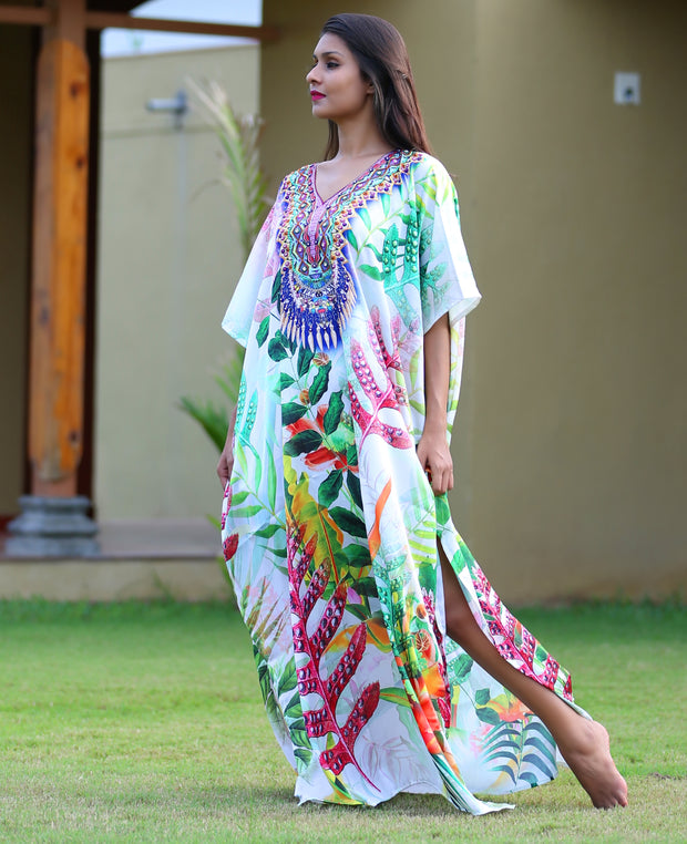 Butterfly Kaftan Plus Size Silk Kaftan Long Dress Kaftan Boho Dress Gift