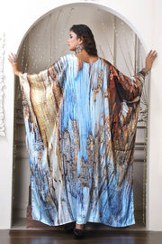 Tree wood print Kaftan Silk Caftan Beach Cover Up Kaftan Resort Wear Kaftan