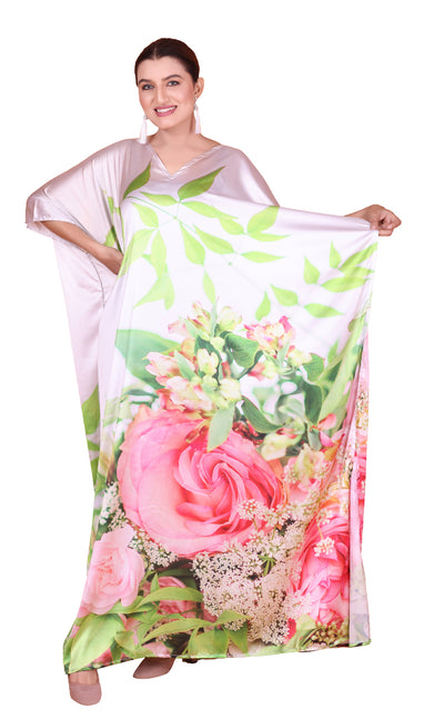 Floral print Designer kaftan dress for women beautiful caftan full length